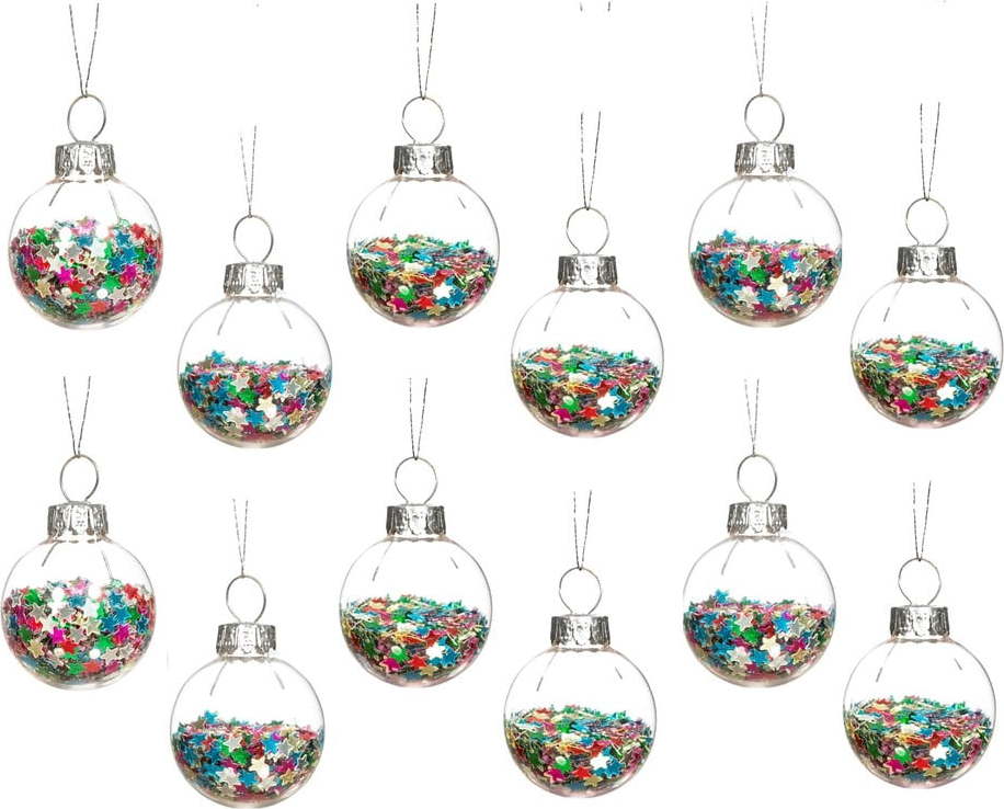 Skleněné vánoční koule v sadě 12 ks ø 3 cm Disco Stars Mini – Sass & Belle Sass & Belle