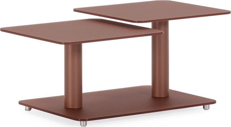 Skleněný konferenční stolek v terakotové barvě 54x115 cm Elvi – Marckeric Marckeric