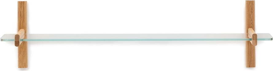 Skleněný modulární policový systém v přírodní barvě 110x28x30