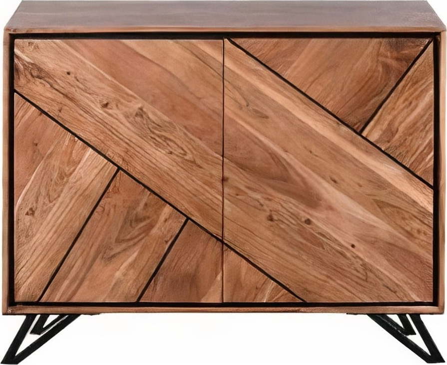 Skříňka z masivu akácie v přírodní barvě 120x78x40 cm Ambala – Interia Home & Living Interia Home & Living