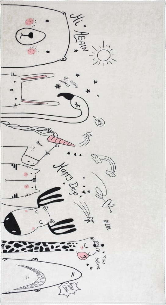 Slonovinový pratelný dětský koberec 100x160 cm Animal Kingdom – Vitaus Vitaus
