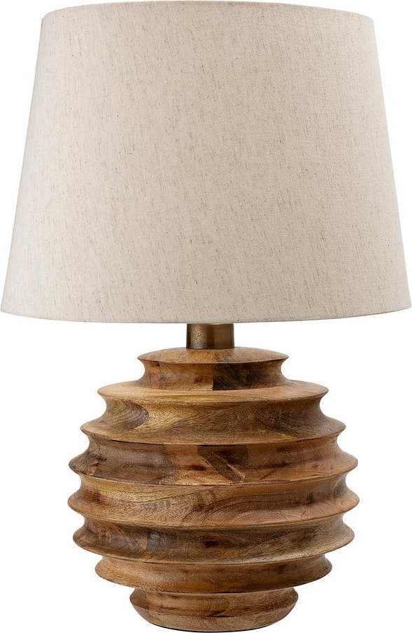 Stolní lampa v tmavě přírodní barvě s textilním stínidlem (výška 54 cm) Svale – Bloomingville Bloomingville