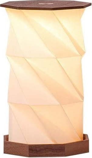 Světelná dekorace na USB v tmavě přírodní barvě ø 12 cm Twist Hexagon – Gingko Gingko