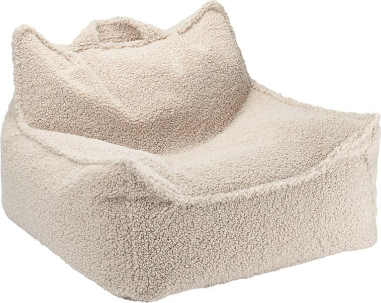 Světle hnědý dětský sedací vak z textilie bouclé Chair – Wigiwama Wigiwama