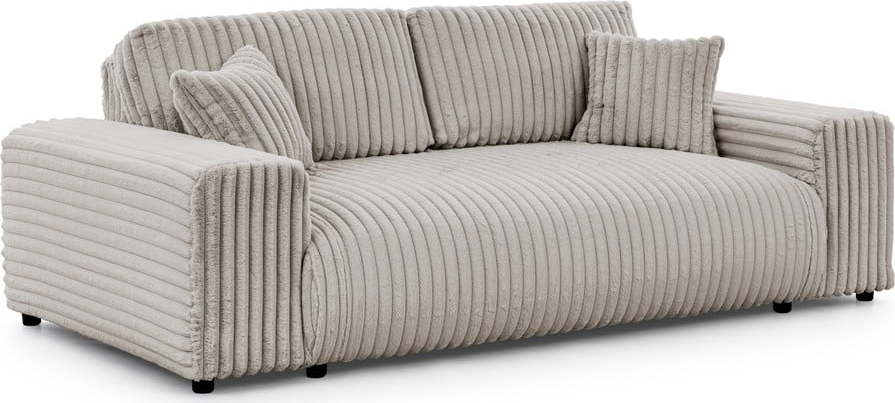 Světle šedá manšestrová pohovka 213 cm Justin – Ropez Ropez