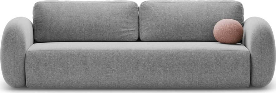 Světle šedá žinylková rozkládací/s úložným prostorem pohovka 262 cm Tonale – Cosmopolitan Design Cosmopolitan design