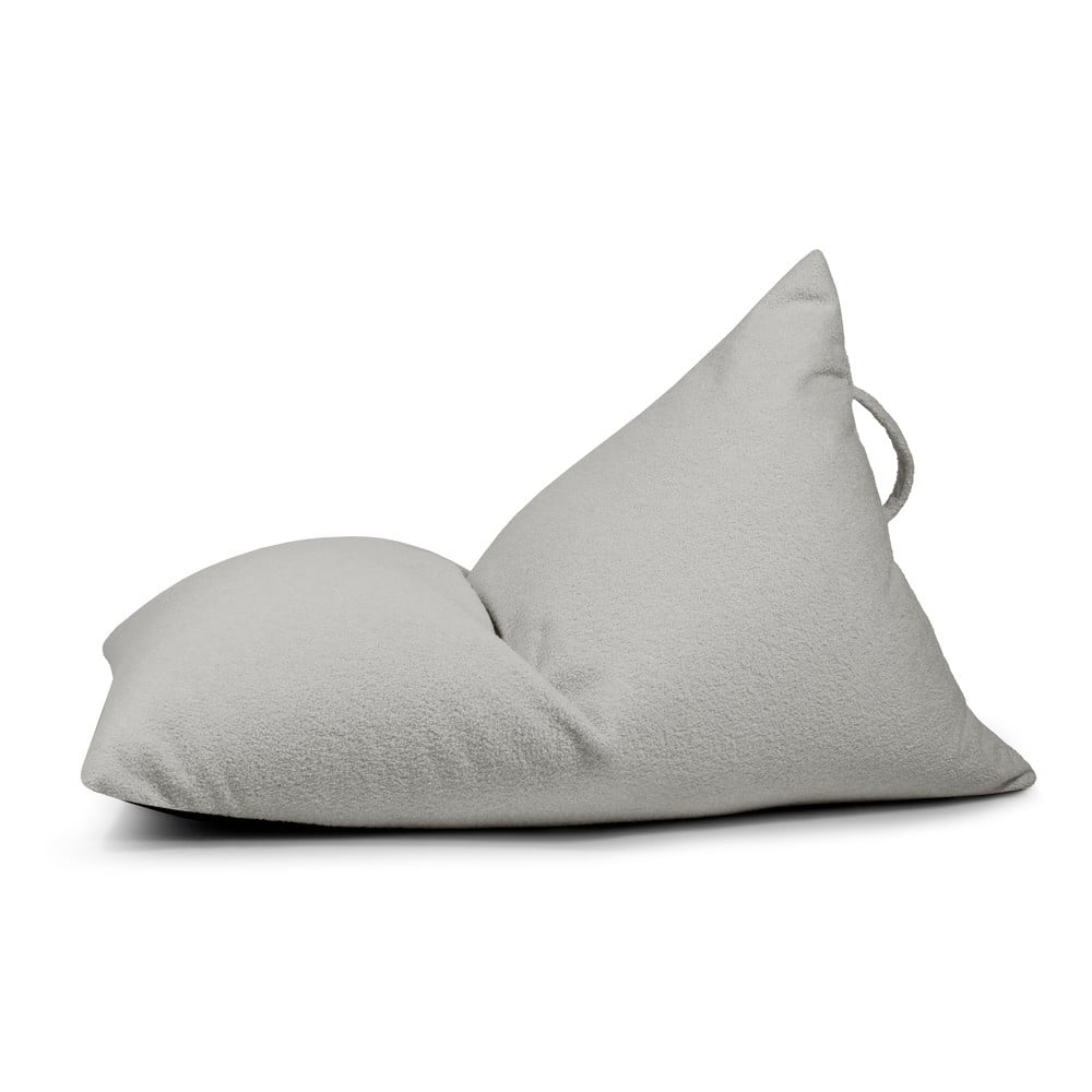 Světle šedý dětský sedací vak z textilie bouclé Razzy – SLOWDOWN SLOWDOWN