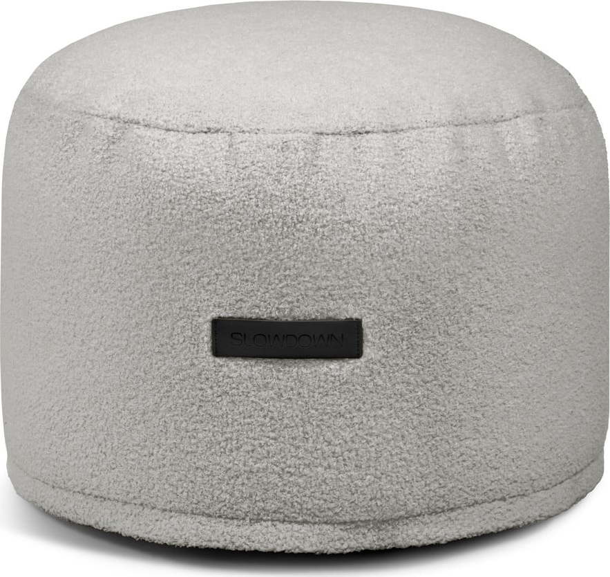 Světle šedý sedací vak z textilie bouclé Mini – SLOWDOWN SLOWDOWN