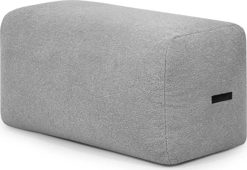 Světle šedý sedací vak z textilie bouclé Plus 100 Lounge – SLOWDOWN SLOWDOWN