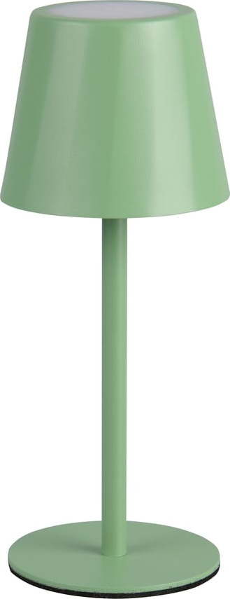 Světle zelená LED stolní lampa s kovovým stínidlem (výška 21 cm) Diaz – Trio TRIO