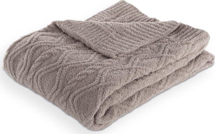 Taupe deka z mikroplyše 130x170 cm Aspen – Tiseco Home Studio Tiseco Home Studio