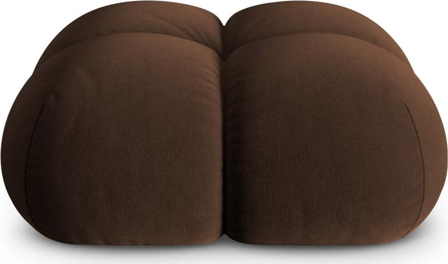 Tmavě hnědá sametová podnožka Loretto – Cosmopolitan Design Cosmopolitan design