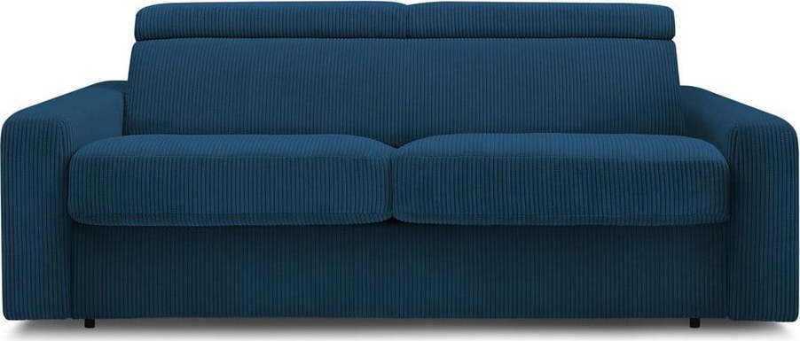 Tmavě modrá manšestrová rozkládací pohovka 195 cm Monaco – Bobochic Paris Bobochic Paris