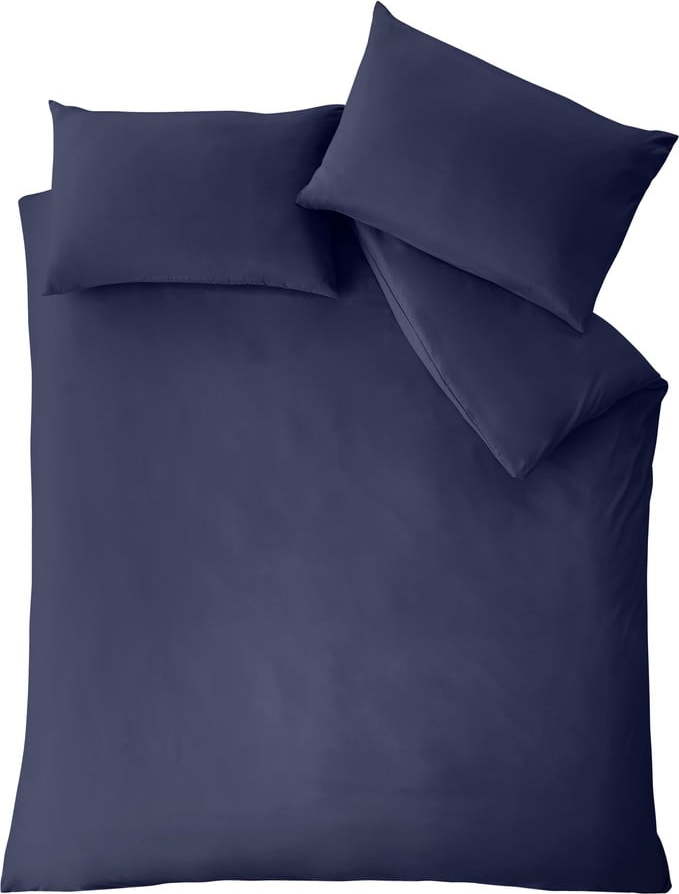 Tmavě modré povlečení na dvoulůžko/prodloužené 260x220 cm So Soft Non-Iron – Catherine Lansfield Catherine Lansfield