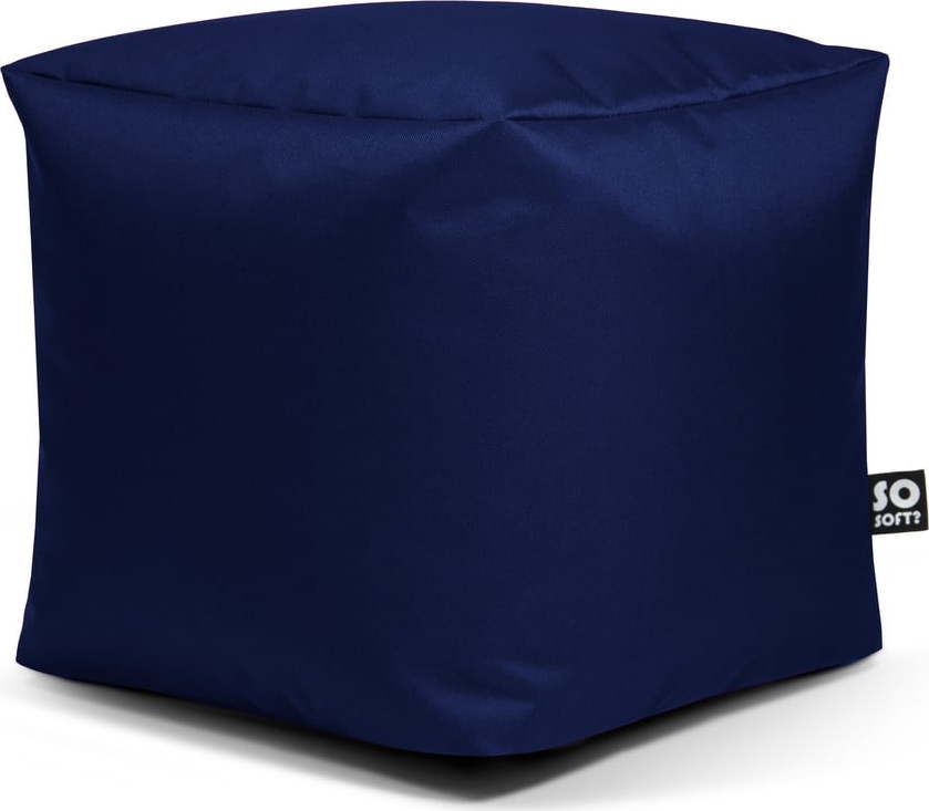 Tmavě modrý dětský sedací vak Cube M – So Soft? So Soft?