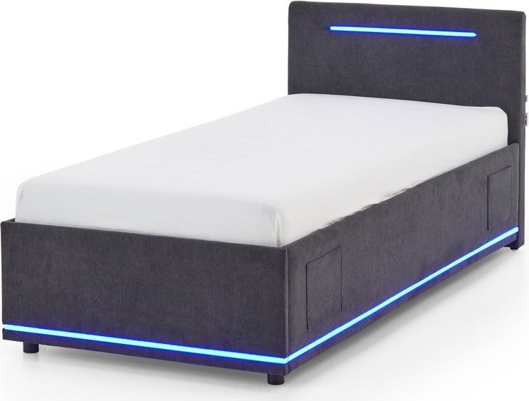 Tmavě šedá čalouněná dětská postel bez roštu 90x200 cm Circle – Meise Möbel Meise Möbel