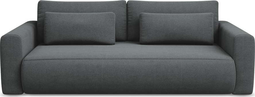 Tmavě šedá rozkládací/s úložným prostorem pohovka 238 cm Kapua – Makamii Makamii