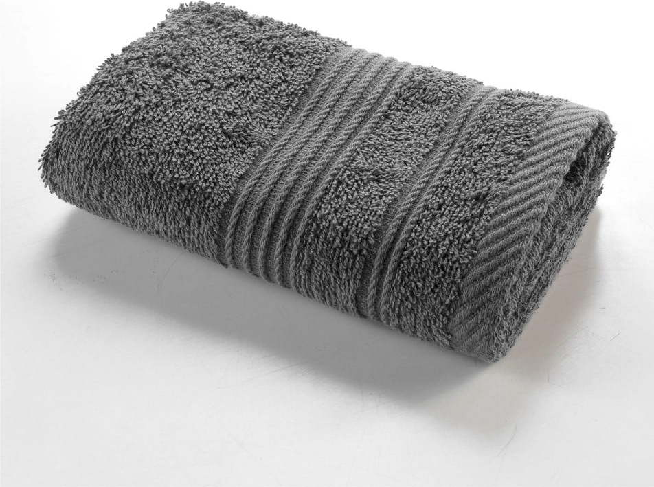 Tmavě šedý froté bavlněný ručník 30x50 cm Tendresse – douceur d'intérieur Douceur d intérieur