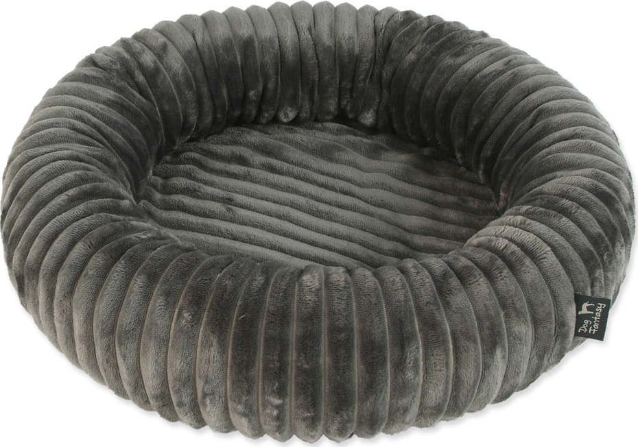 Tmavě šedý pelíšek pro psa ø 70 cm Dog Fantasy Stripe – Plaček Pet Products Plaček Pet Products
