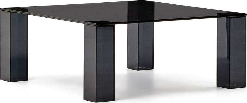 Tmavě šedý skleněný konferenční stolek 85x85 cm Adularia – Kave Home Kave Home