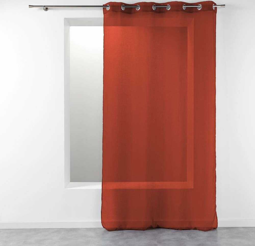 V terakotové barvě záclona 140x280 cm Telma – douceur d'intérieur Douceur d intérieur