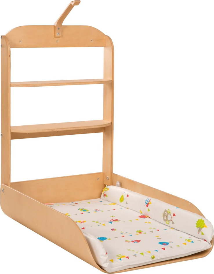 Závěsný přebalovací pult v dekoru buku v přírodní barvě Waldhochzeit – Roba Roba