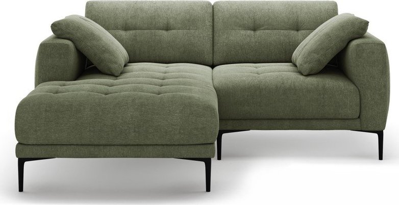 Zelená rohová pohovka (levý roh/s lenoškou) Bemy – Micadoni Micadoni