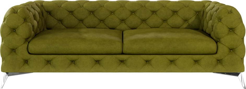 Zelená sametová pohovka 225 cm Chelsea – Ropez Ropez