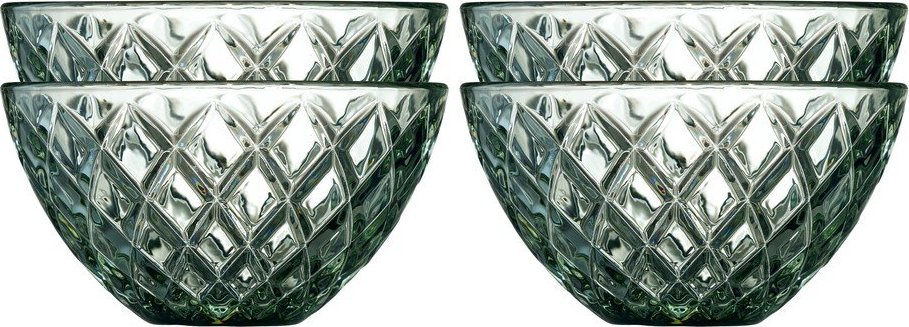 Zelené skleněné misky v sadě 4 ks 325 ml Sorrento – Lyngby Glas Lyngby Glas