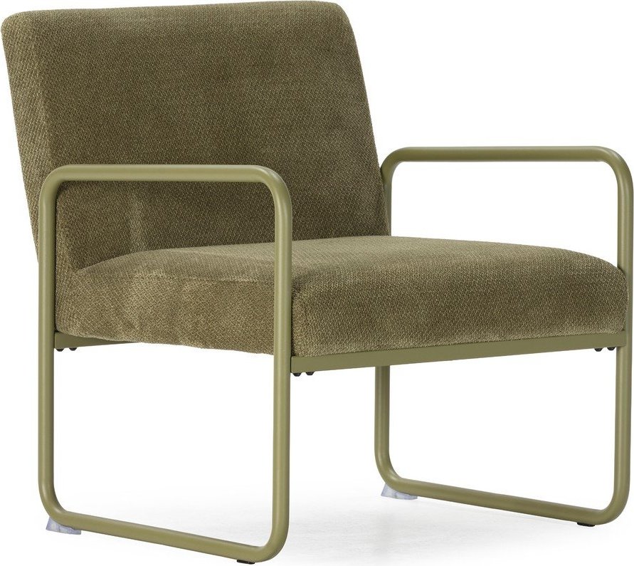 Zelené žinylkové křeslo Vince – MOME Mome