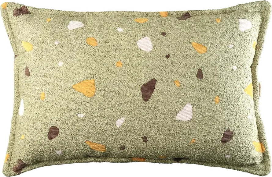 Zelený dětský pohovkový polštář z textilie bouclé/žinylkový Terrazzo Bolster – Wigiwama Wigiwama