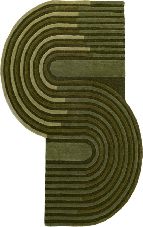 Zelený ručně tkaný vlněný koberec 150x240 cm Conway Retro – Flair Rugs Flair Rugs