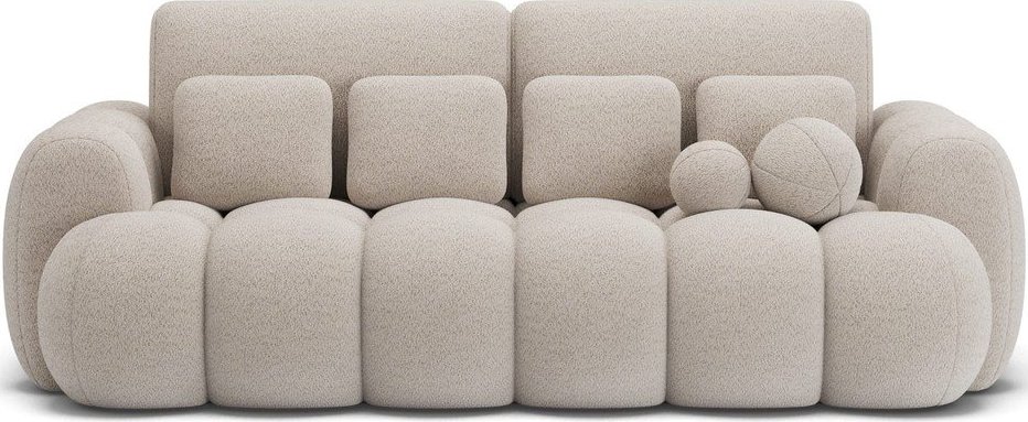 Béžová rozkládací pohovka z textilie bouclé 256 cm Cotonn – ELTAP ELTAP