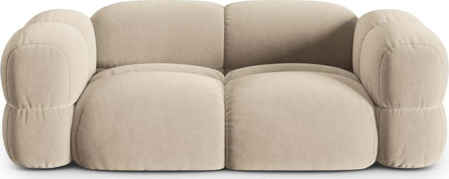 Béžová sametová pohovka 210 cm Loretto – Cosmopolitan Design Cosmopolitan design