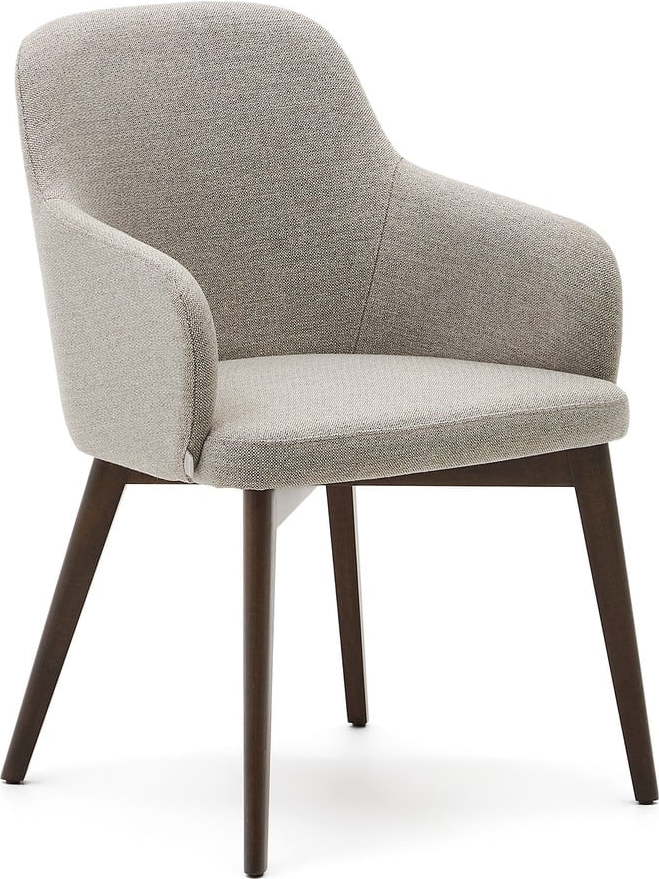 Béžové čalouněné jídelní křeslo s područkami Nelida – Kave Home Kave Home