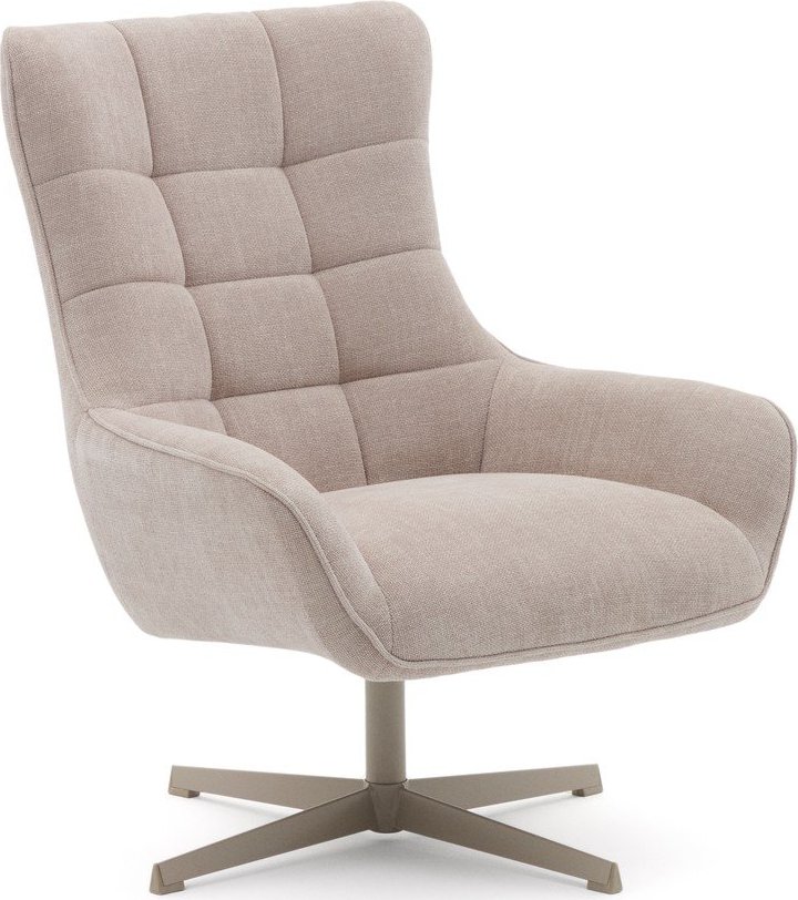 Béžové otočné žinylkové křeslo Teryl – Kave Home Kave Home