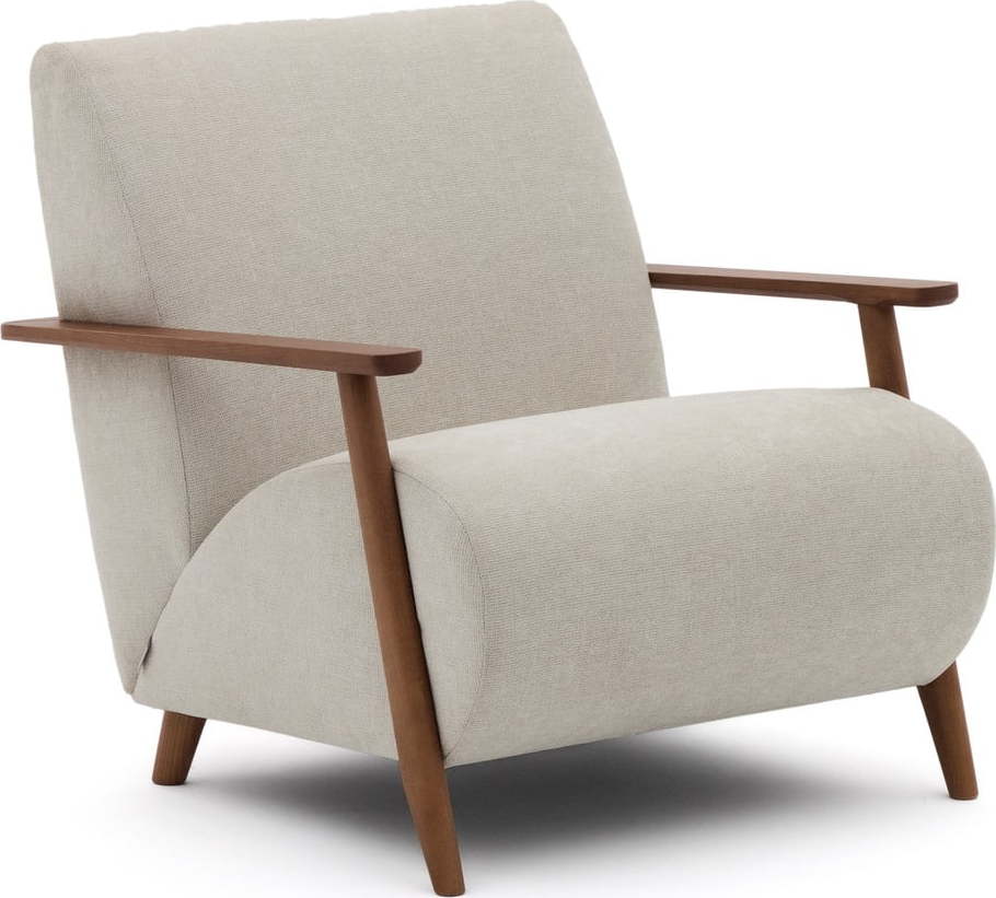 Béžové/krémové žinylkové křeslo Meghan – Kave Home Kave Home