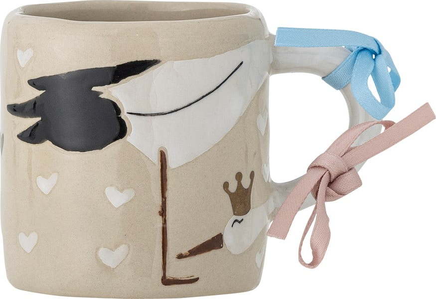 Béžový keramický dětský hrnek 225 ml Bambino – Bloomingville Mini Bloomingville Mini