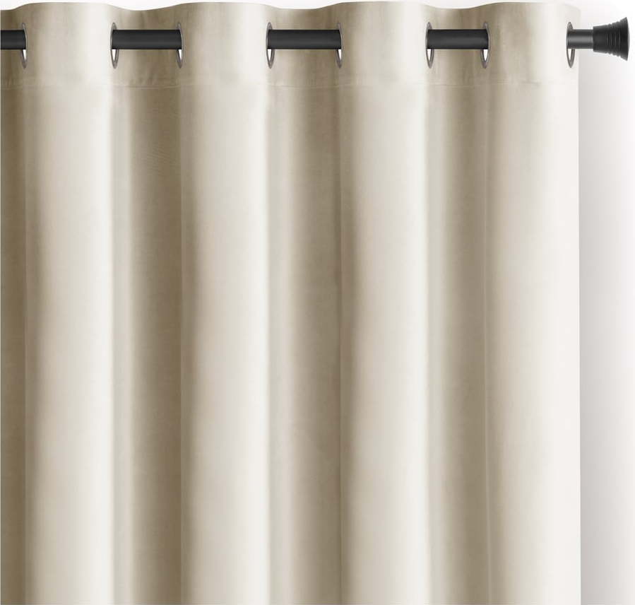 Béžový sametový dimout závěs 140x270 cm Eyelets – Restilo Restilo