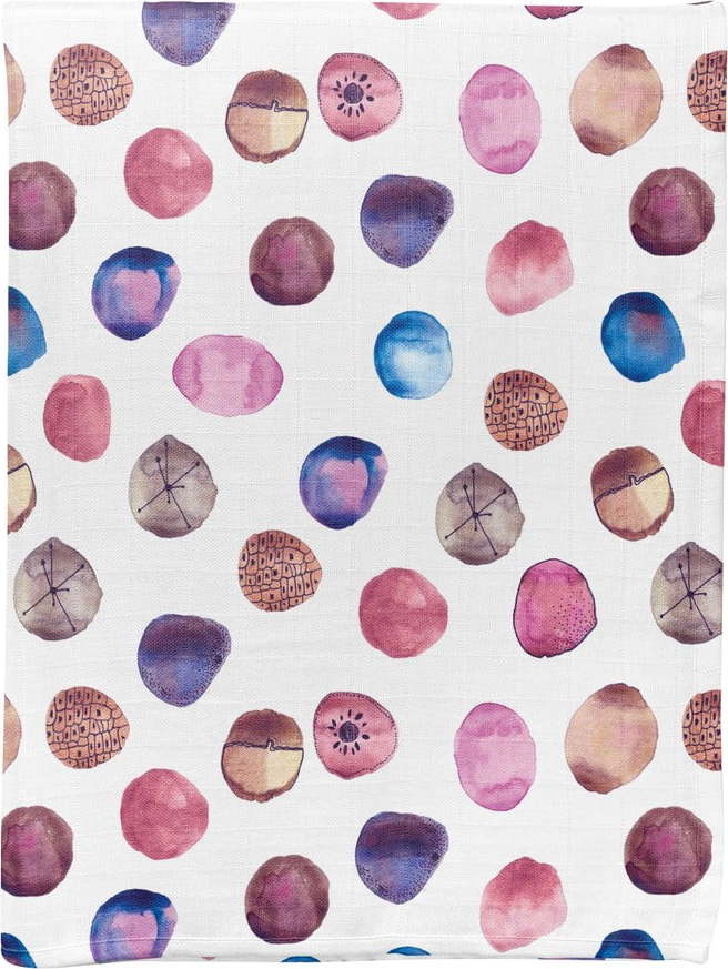 Bílá mušelínová dětská deka 75x100 cm Shells – Mijolnir Mijolnir