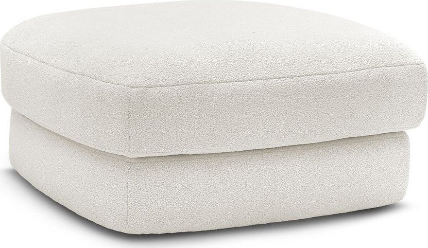 Bílá podnožka z textilie bouclé Leonore – Bobochic Paris Bobochic Paris