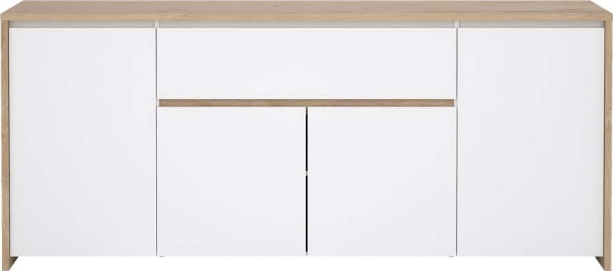 Bílá/v přírodní barvě komoda v dekoru dubu 197x84x48 cm Next – Tvilum Tvilum