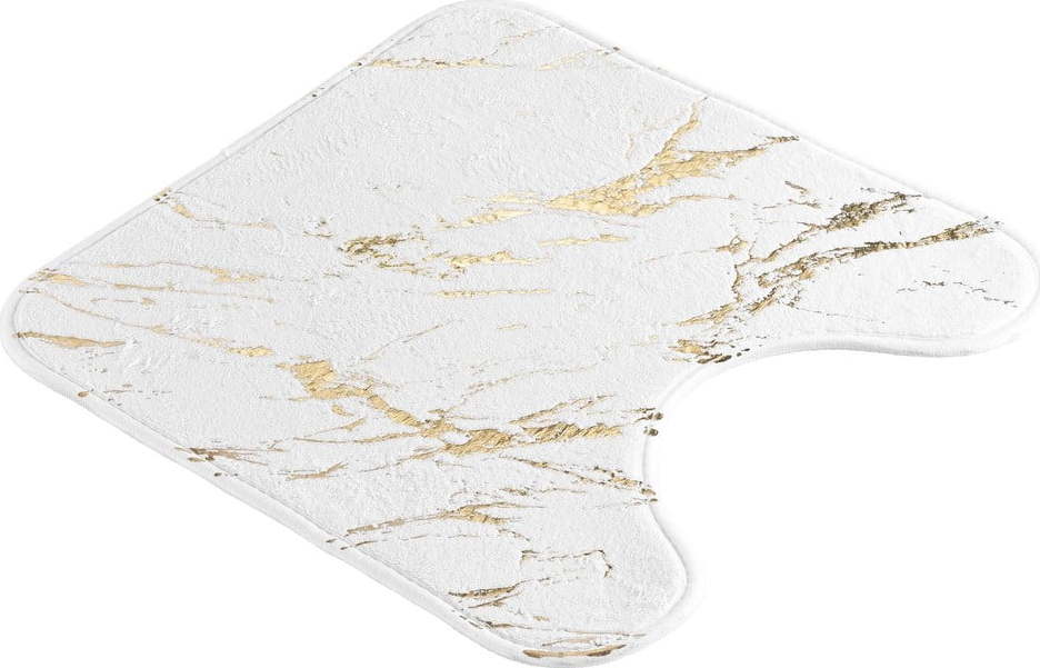 Bílá/ve zlaté barvě koupelnová předložka 45x45 cm Aquamarbre – douceur d'intérieur Douceur d intérieur