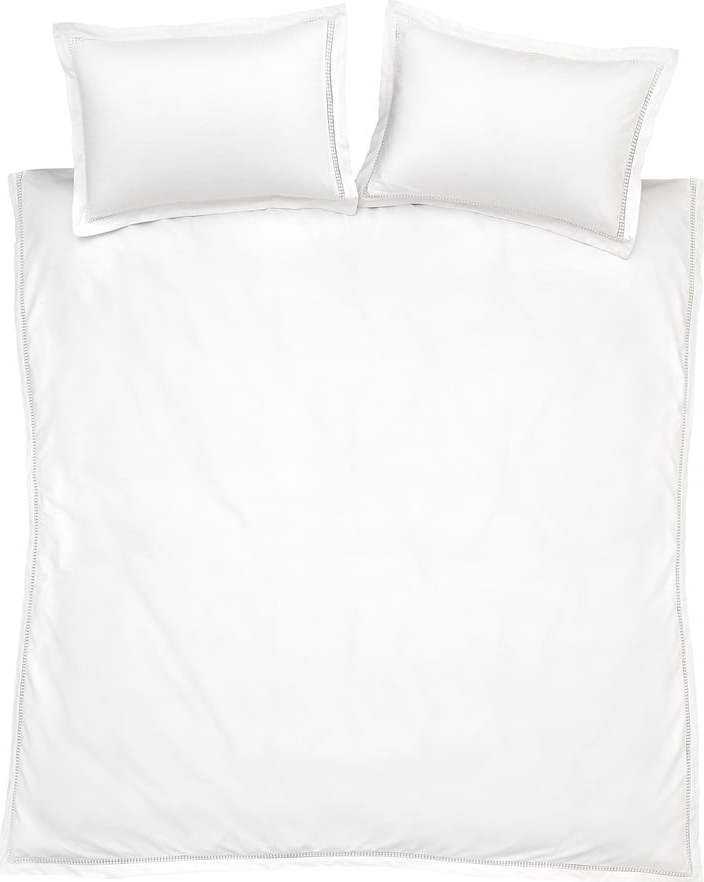 Bílé bavlněné povlečení na dvoulůžko 200x200 cm Oxford Lace Trim – Bianca Bianca