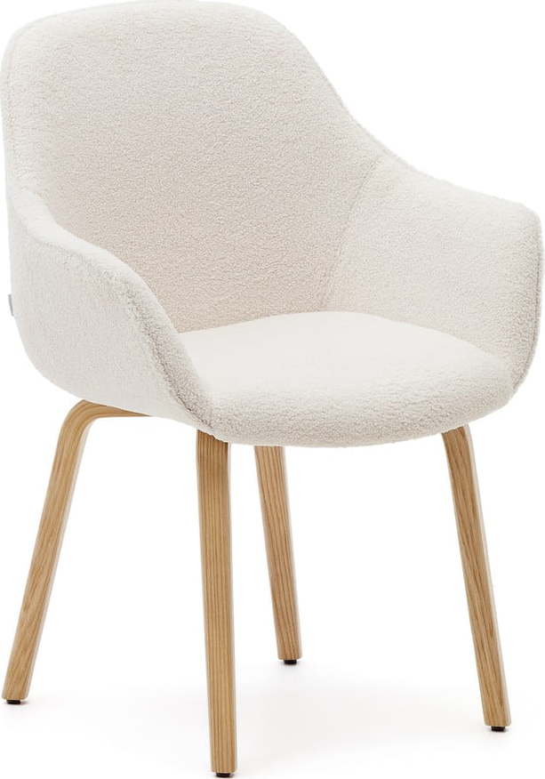 Bílé čalouněné jídelní křeslo Aleli – Kave Home Kave Home