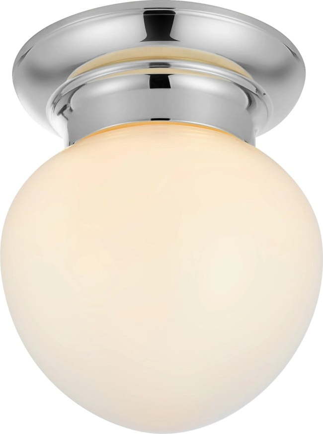 Bílé/ve stříbrné barvě stropní svítidlo se skleněným stínidlem Ronda – Markslöjd Markslöjd