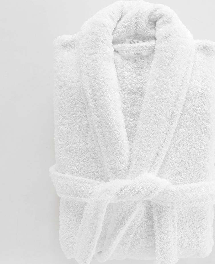 Bílý bavlněný župan velikost M Tendresse – douceur d'intérieur Douceur d intérieur