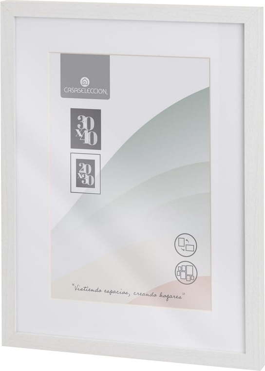 Bílý rámeček na zeď 32x42 cm Sencillo – Casa Selección Casa Selección