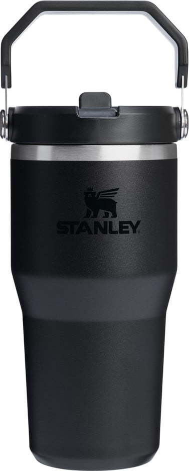 Černá termoska z nerezové oceli 600 ml IceFlow™ Flip Straw 2.0 Tumbler Black – Stanley Stanley