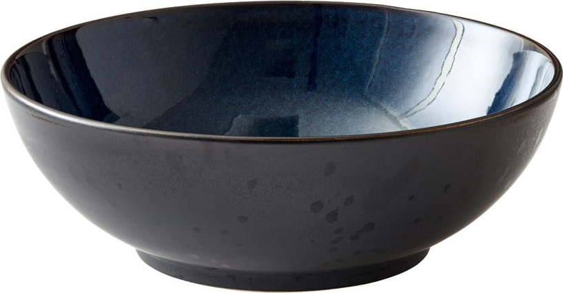 Černá/modrá mísa z kameniny ø 30 cm Gastro Dark Blue/Black – Bitz Bitz